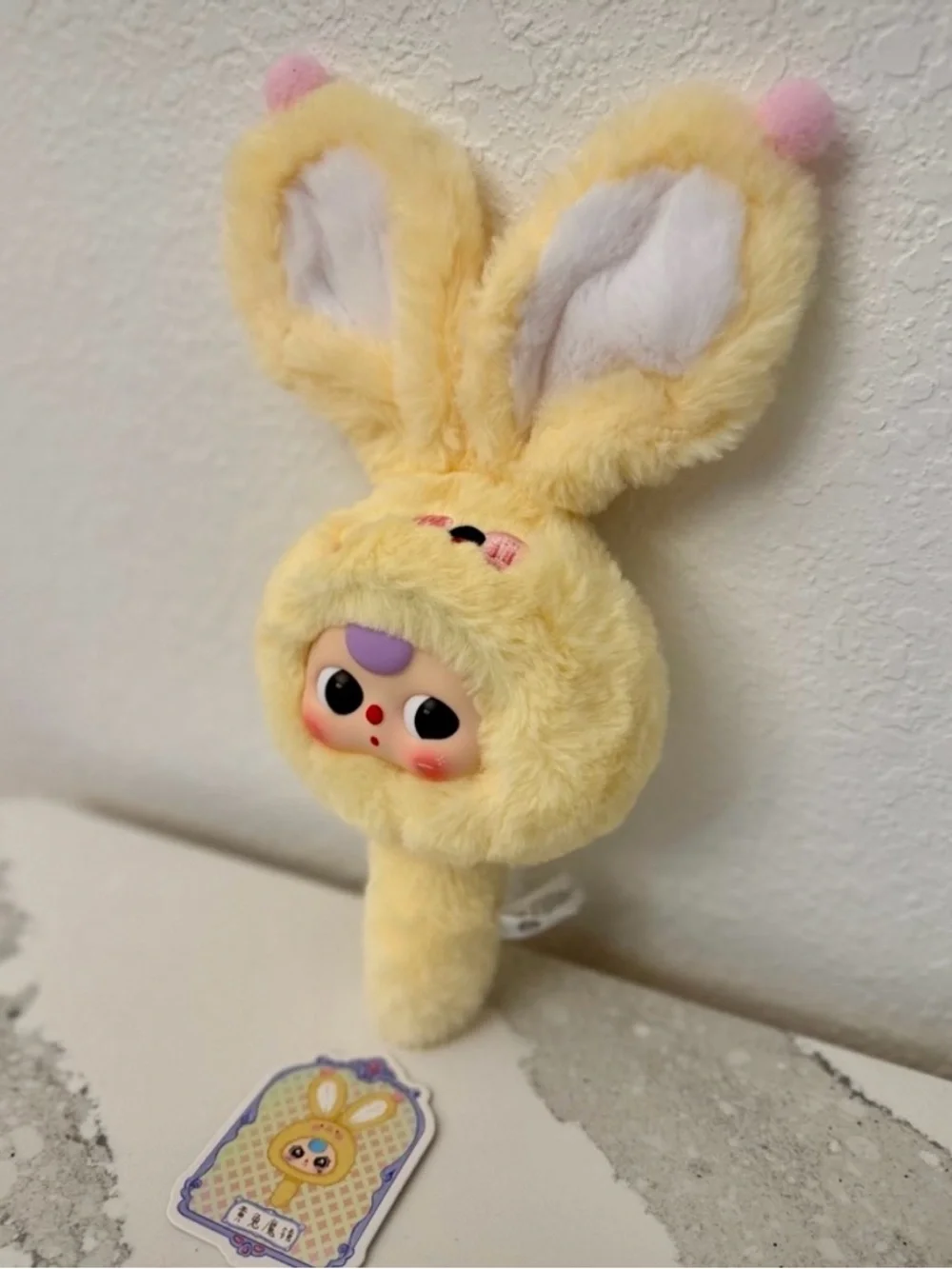 Baby Three Yellow Bunny Mirror Plush Kawaii Vanity Decor NWOT - Picture 5 of 6